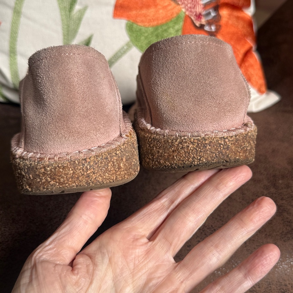 BIRKENSTOCK CALLAN SUEDE LEATHER CONVERTIBLE SLIP ON LOAFER FLATS CORK VGUC 39E - Picture 11 of 15
